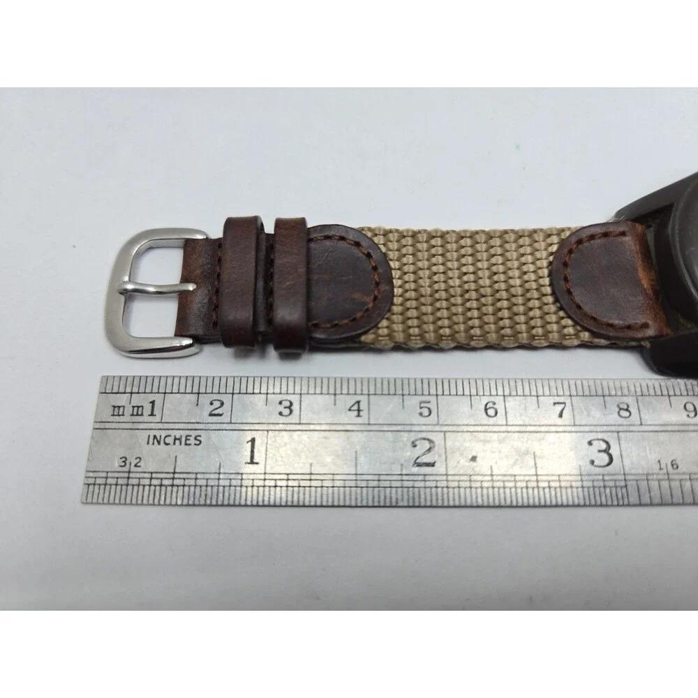 Timex Expedition Camper Mens Watch Indiglo Date Brown Strap Dial New Battery